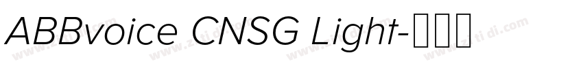 ABBvoice CNSG Light字体转换